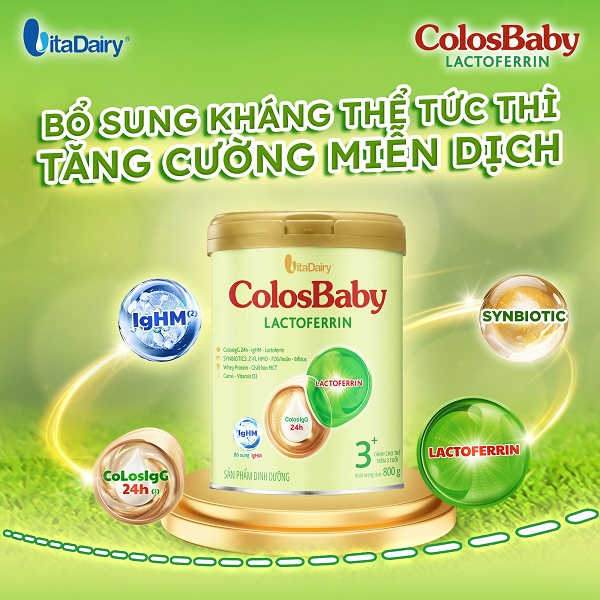 Sữa ColosBaby Lactoferrin 1+ lon 800g cho trẻ 1-2 tuổi