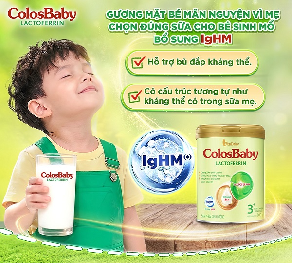 Sữa ColosBaby Lactoferrin 1+ lon 800g cho trẻ 1-2 tuổi