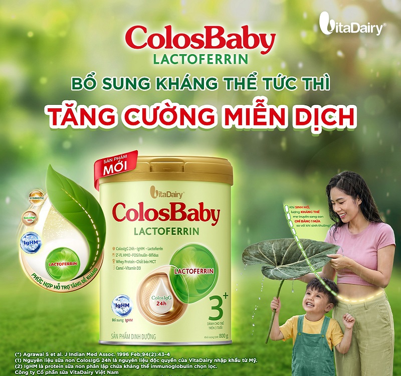 Sữa ColosBaby Lactoferrin 1+ lon 800g cho trẻ 1-2 tuổi
