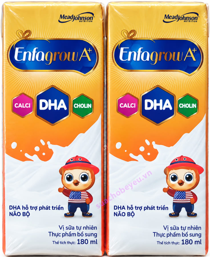 Sữa nước Enfagrow A+ vani trẻ từ 2 tuổi, hộp 180ml