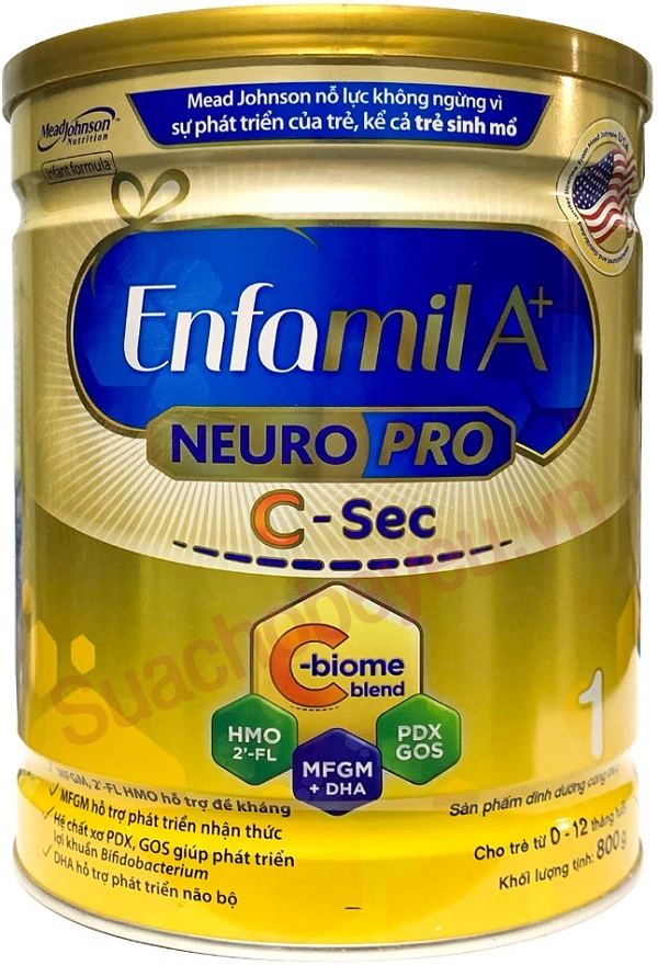 Sữa Enfamil A+ C-Sec lon 800g cho trẻ sinh mổ từ 0-12 tháng tuổi
