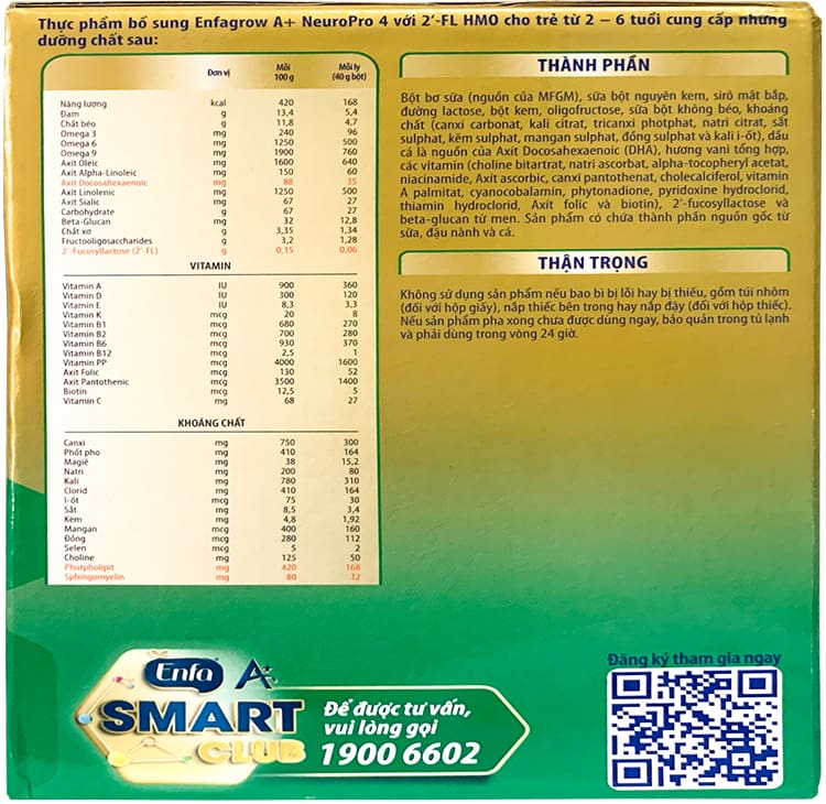 Sữa bột Enfagrow A+ số 4 hộp 2.2kg cho trẻ 2-6 tuổi