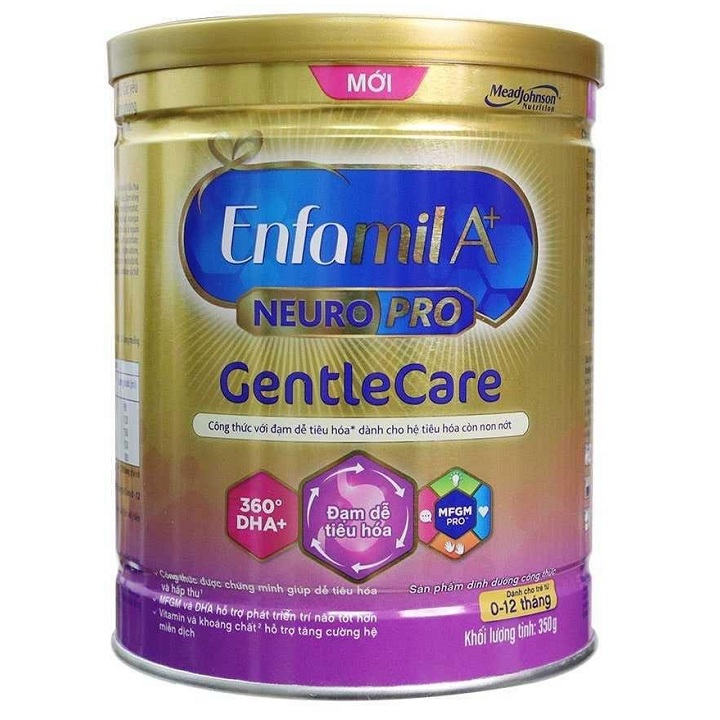 Sữa Enfamil A+ Gentle Care lon 350g cho trẻ 0-12 tháng tuổi