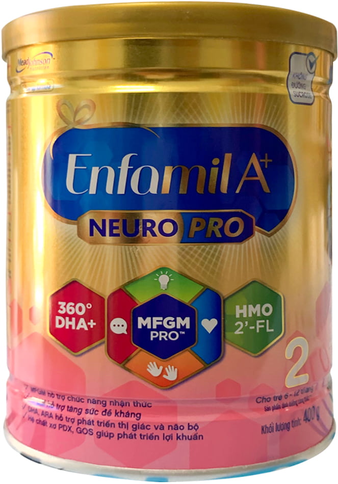 Sữa enfamil A+ số 2 lon 400g cho trẻ 6-12 tháng tuổi