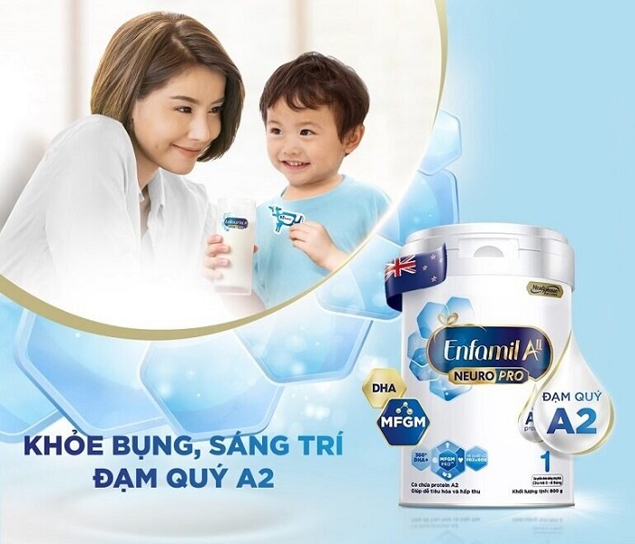 Sữa Enfamil đạm A2 NeuroPro số 1 lon 800g cho trẻ từ 0-6 tháng