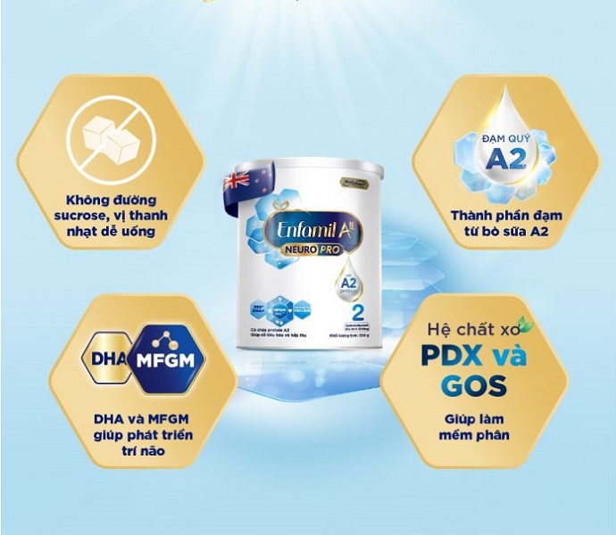 Sữa Enfagrow đạm A2 NeuroPro số 3 lon 800g cho trẻ từ 1-6 tuổi