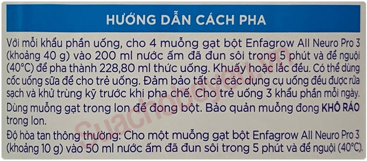 Sữa Enfagrow đạm A2 NeuroPro số 3 lon 800g cho trẻ từ 1-6 tuổi