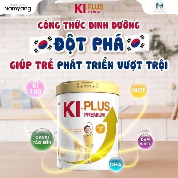 Sữa tăng chiều cao KI Plus nội địa Hàn Quốc lon 750g cho trẻ 1-15 tuổi