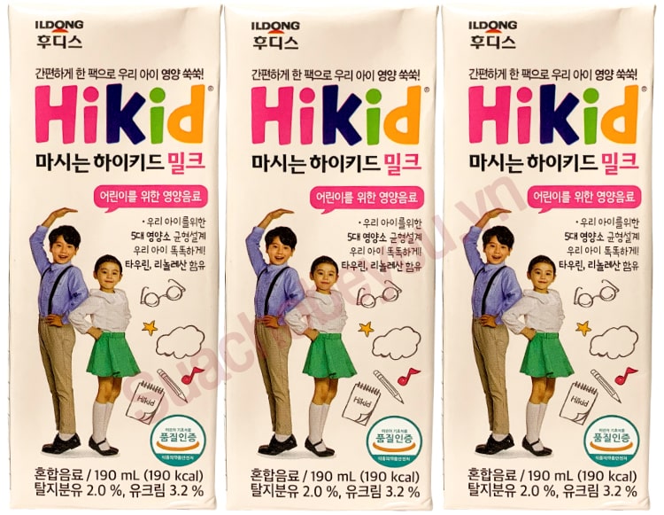 Sữa pha sẵn Hikid hộp 190ml cho trẻ từ 1 tuổi