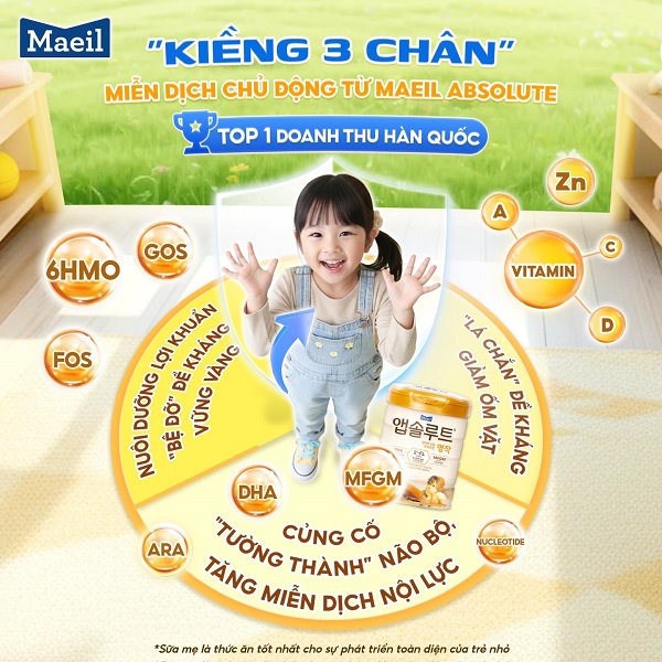 Sữa thiên thần Maeil Absolute Hàn Quốc số 1 cho bé 0-6 tháng