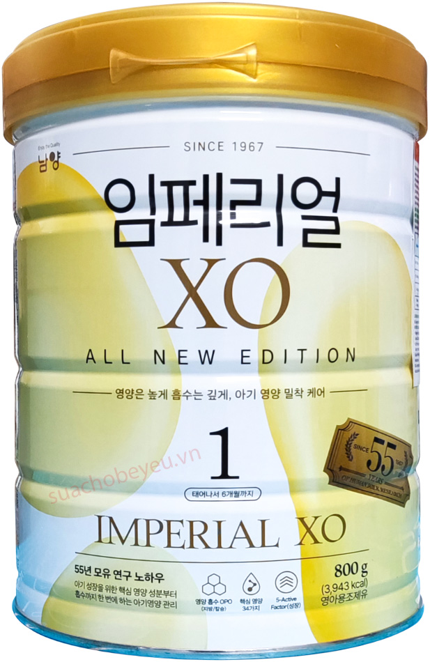 Sữa XO số 1 lon 800g cho trẻ 0 đến 6 tháng tuổi