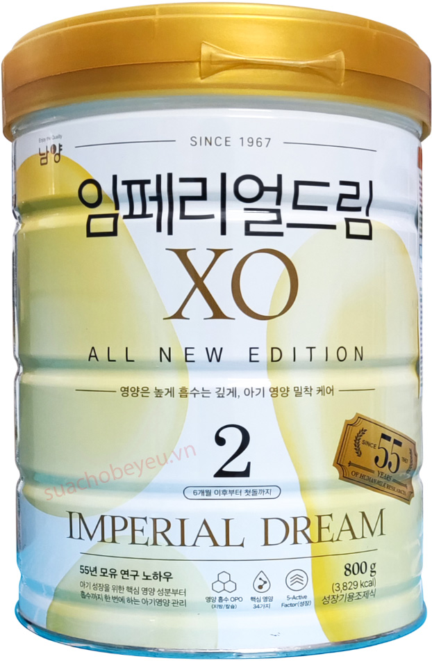 sữa xo số 2 lon 800g dành cho trẻ từ 6 đến 12 tháng tuổi