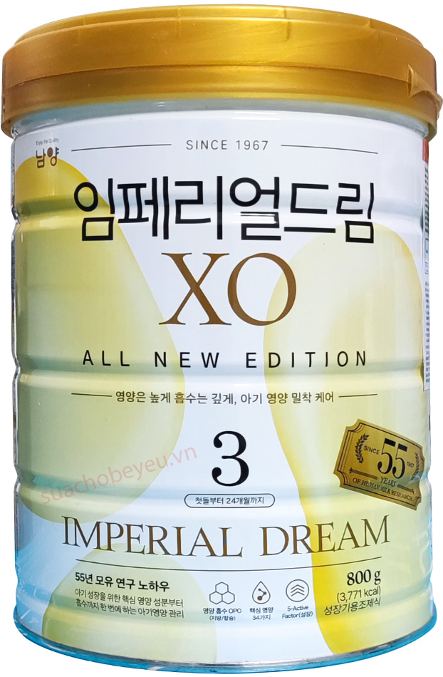 sữa XO số 3 lon 800g cho trẻ 1-3 tuổi