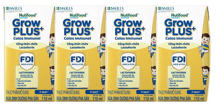 Sữa pha sẵn Nutifood Grow Plus+ Colos Immunel hộp 110ml