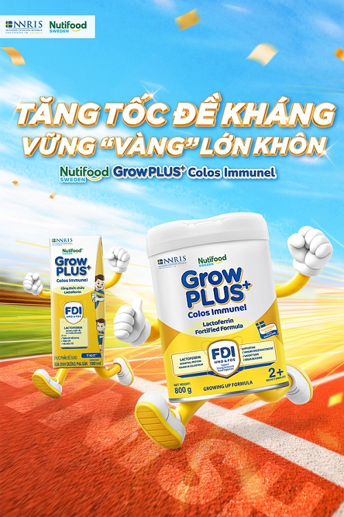Sữa pha sẵn Nutifood Grow Plus+ Colos Immunel hộp 110ml