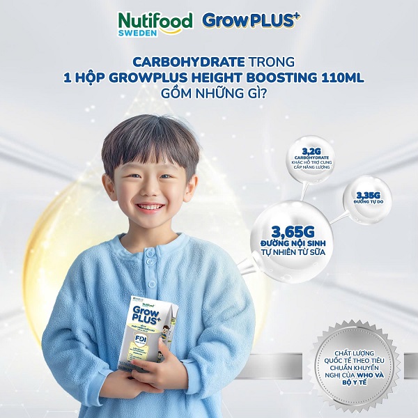 Sữa bột Nutifood Grow Plus+ Bạc số 1+ cho trẻ từ 1 tuổi lon 800g