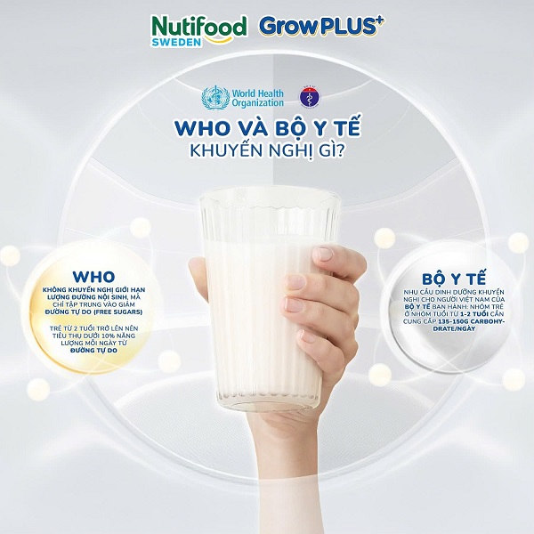 Sữa Nuti Grow Plus + Bạc hộp 180ml cho trẻ từ 1 tuổi