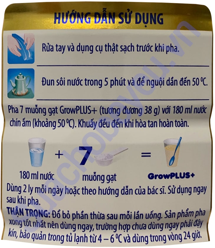 Sữa bột Nuti Grow Plus+ Đỏ 1+ lon 1.5kg cho trẻ từ 1-2 tuổi