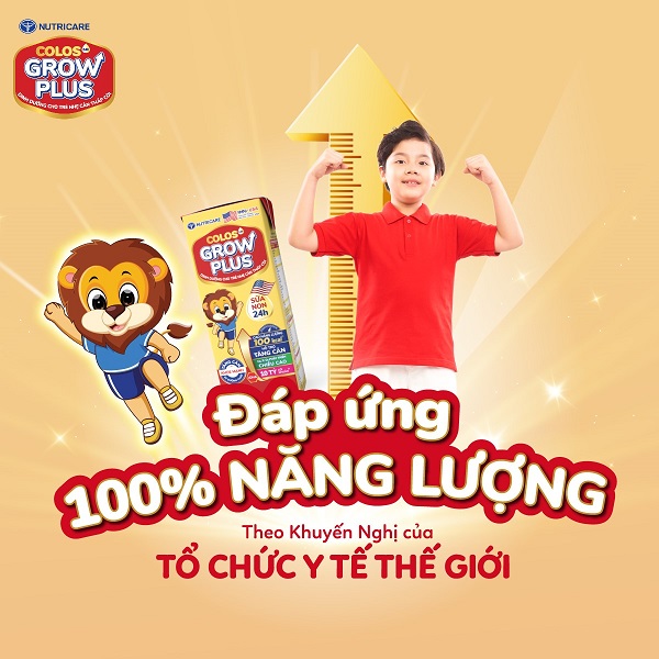 Sữa nutricare Colos Grow Plus cho trẻ nhẹ cân thấp còi 1-2 tuổi lon 850g