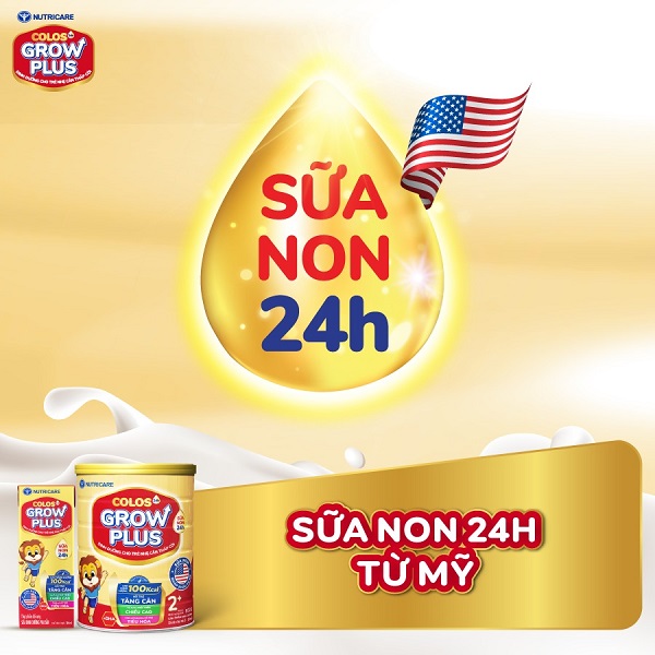 Sữa pha sẵn nutricare Colos Grow Plus cho trẻ nhẹ cân thấp còi hộp 110ml