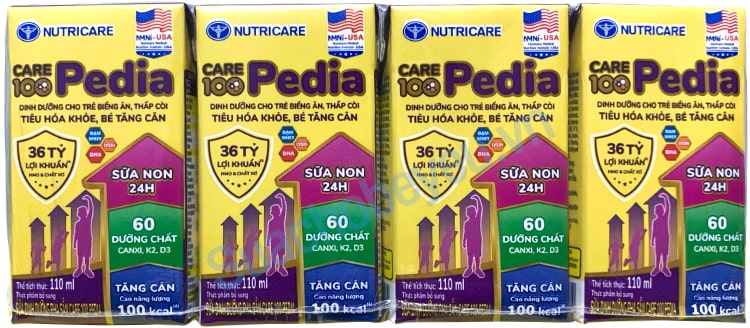 Sữa công thức pha sẵn Care 100 Pedia hộp 110ml cho trẻ biếng ăn
