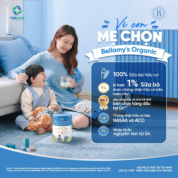 Sữa Bellamy 8HMO Organic Úc