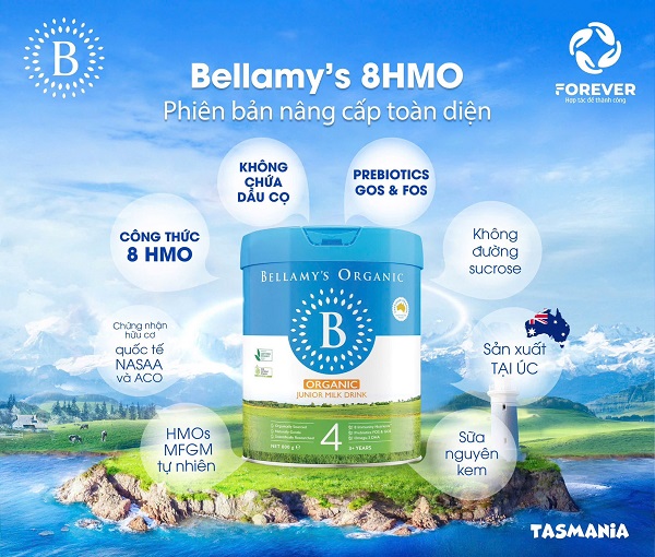 Sữa Bellamy 8HMO Organic Úc