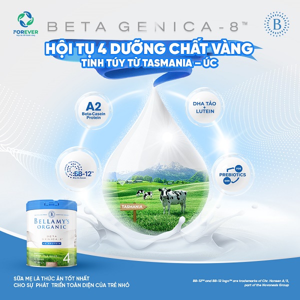 Sữa Bellamy's Organic đạm A2 số 2 lon 800g cho trẻ 6-12 tháng tuổi