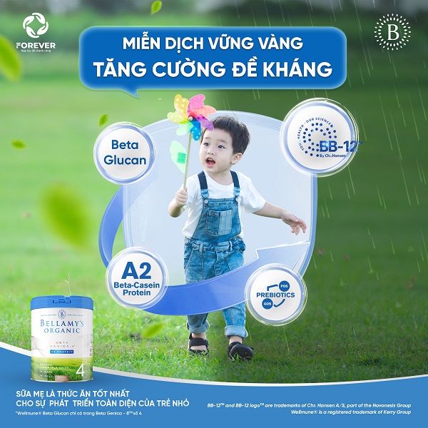 Sữa Bellamy's Organic đạm A2 số 3 lon 800g cho trẻ trên 12 tháng tuổi