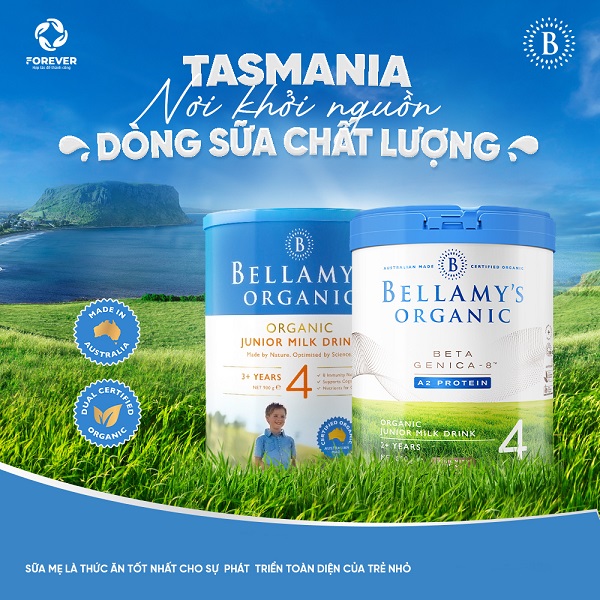 Sữa Bellamy's Organic đạm A2 số 1 lon 800g cho trẻ 0-6 tháng tuổi