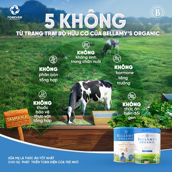 Sữa Bellamy's Organic đạm A2 số 1 lon 800g cho trẻ 0-6 tháng tuổi
