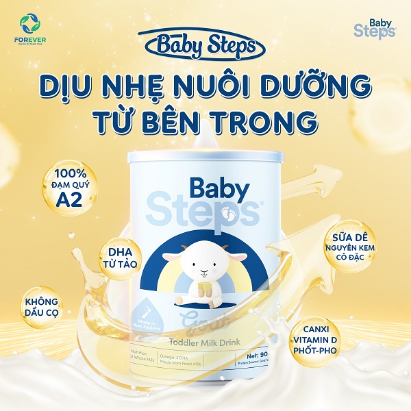 Sữa dê Baby Steps số 1 lon 900g cho trẻ từ 0-6 tháng