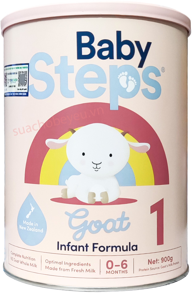 Sữa dê Baby Steps số 1 lon 900g cho trẻ từ 0-6 tháng