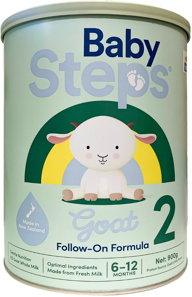 Sữa dê Baby Steps số 2 lon 900g cho trẻ từ 6-12 tháng