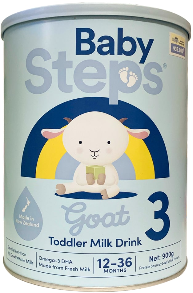 Sữa dê Baby Steps số 3 lon 900g cho trẻ từ 12-36 tháng