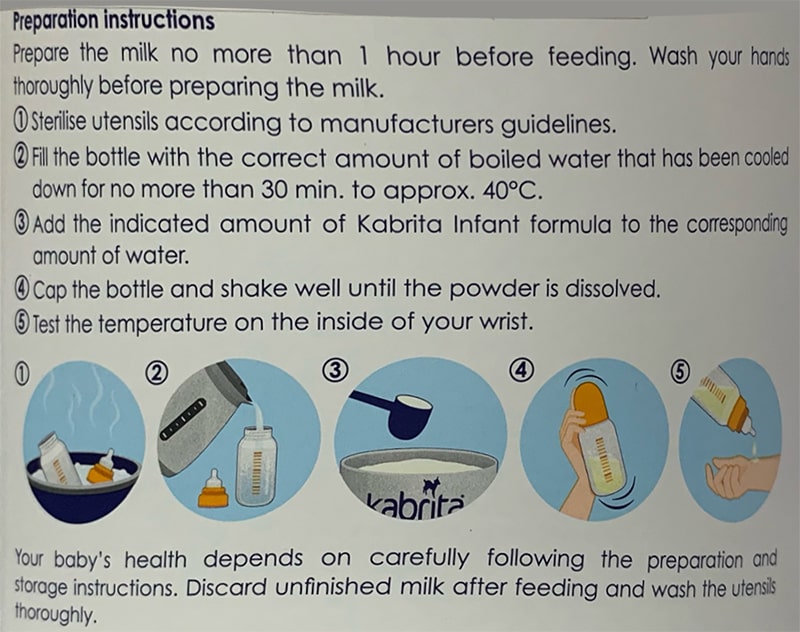 Sữa dê Kabrita số 1 lon 800g cho trẻ 0-12 tháng