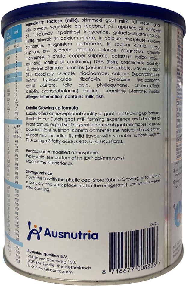 Sữa dê Kabrita số 3 lon 800g cho trẻ từ 24 tháng