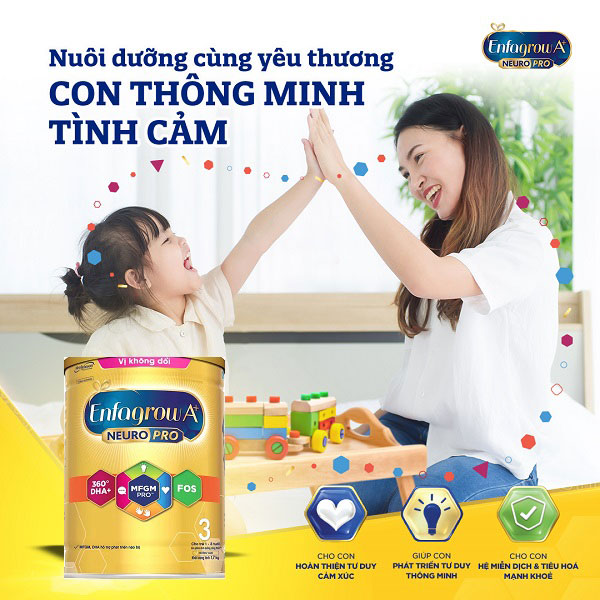 Sữa Enfagrow A+ số 3 lon 830g cho trẻ 1-3 tuổi