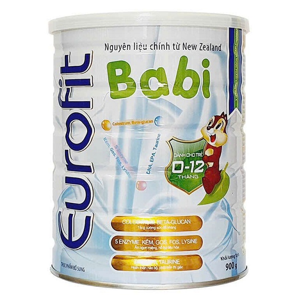 Sữa Eurofit Babi dành cho trẻ 0-12 tháng lon 900g