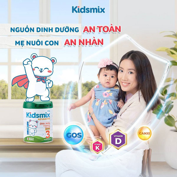 Sữa Kidsmix Advanced số 3 lon 800g cho trẻ từ 24-36 tháng tuổi