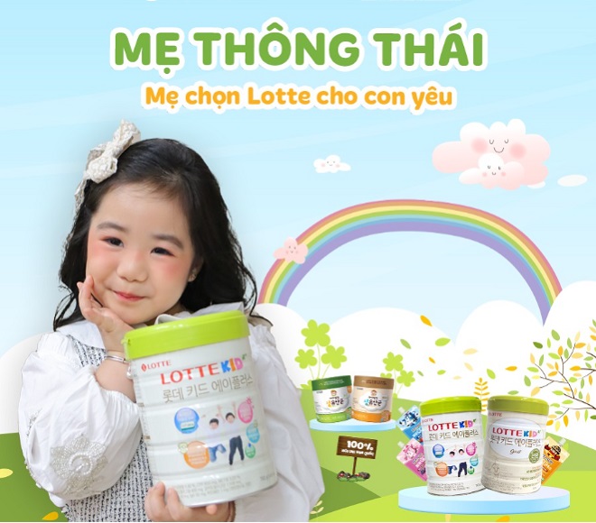Sữa tăng chiều cao Lotte Kid A+ Hàn Quốc lon 760g cho trẻ 1-10 tuổi