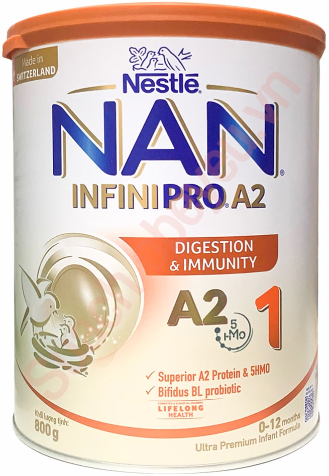 Sữa Nan InfiniPro A2 số 1 lon 800g cho trẻ 0-12 tháng