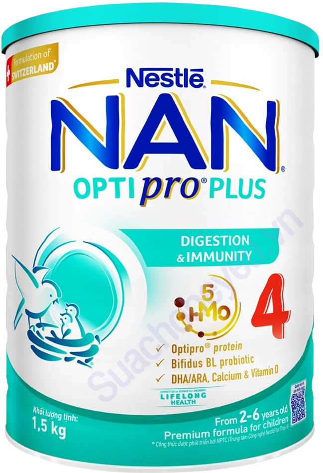 Sữa Nan Optipro Plus số 4 lon 1.5kg cho trẻ 2 đến 6 tuổi