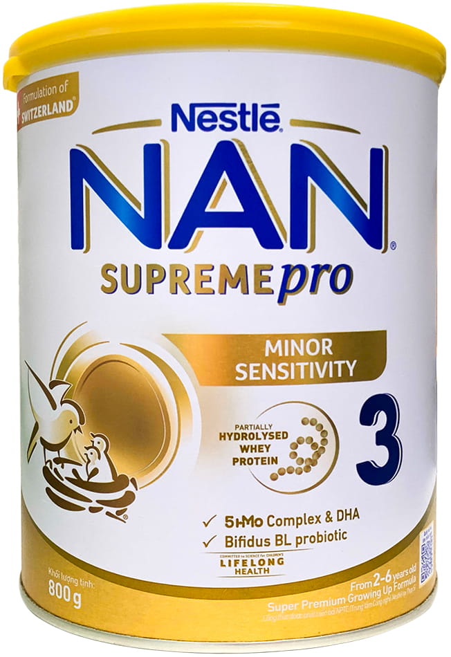 Sữa Nan Supreme Pro số 3 lon 800g cho trẻ 2-6 tuổi