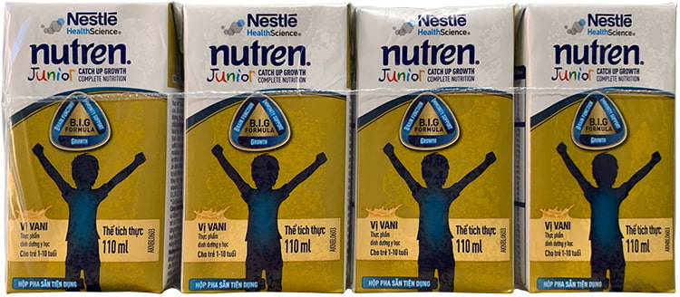 Thùng sữa bột pha sẵn Nutren Junior hộp 110ml