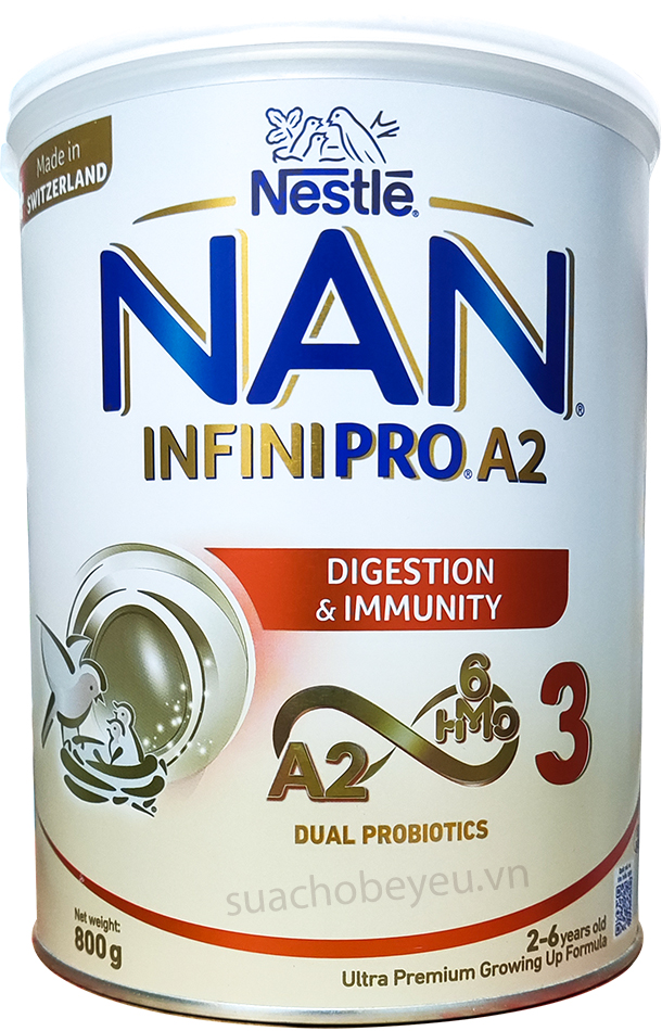 Sữa Nan InfiniPro A2 số 3 lon 800g cho trẻ 2-6 tuổi