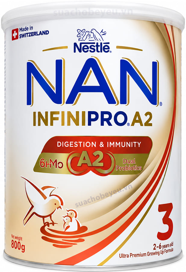 Sữa Nan InfiniPro A2 số 3 lon 800g cho trẻ 2-6 tuổi