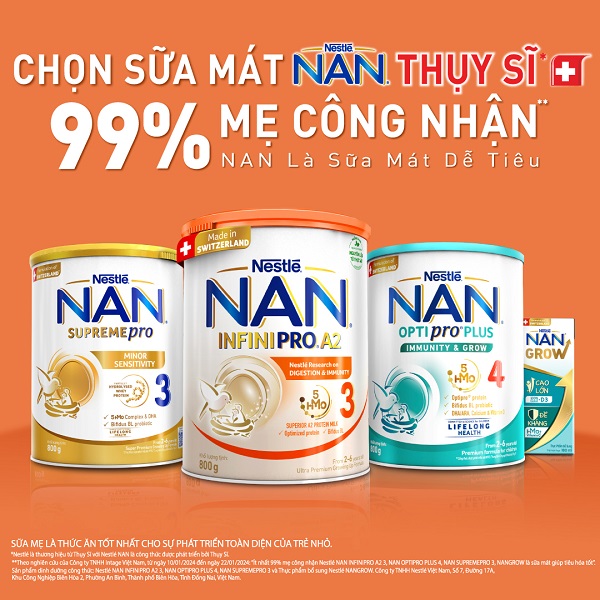 Sữa Nan InfiniPro A2 số 2 lon 800g cho trẻ 1-2 tuổi