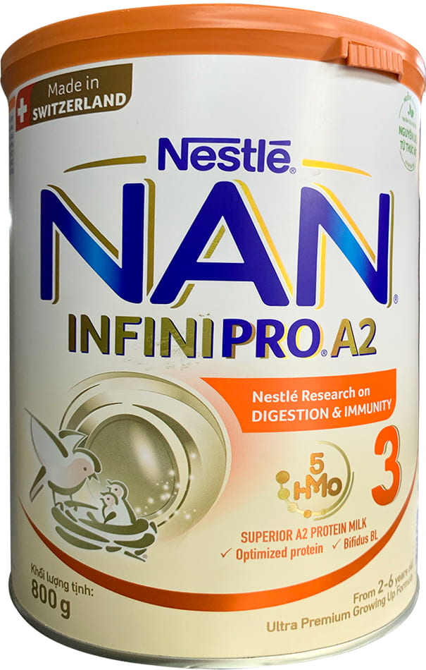 Sữa Nan InfiniPro A2 số 3 lon 800g cho trẻ 2-6 tuổi