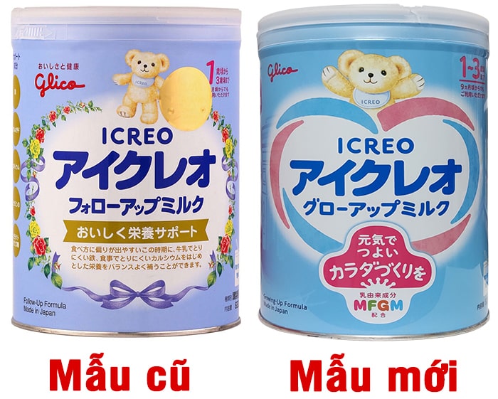 Sữa Glico Icreo số 1 lon 820g nội địa Nhật Bản trẻ 1-3 tuổi